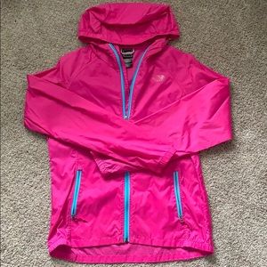 Pink North Face windbreaker